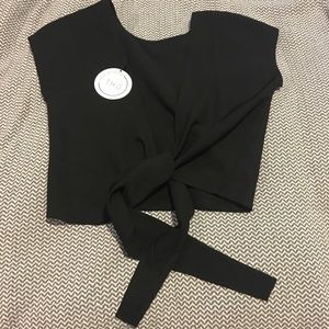 Princess Polly black tie up crop top NEW!